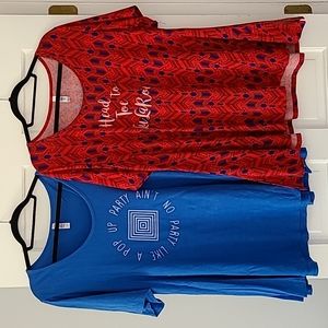 LuLaRoe 2XL Perfect Tee Combo
